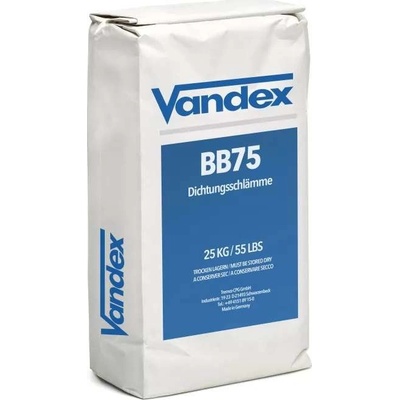 VANDEX BB75 Šedá hydroizolační stěrka 25kg – Zboží Mobilmania