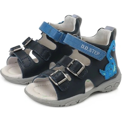D.D.Step kožené sandále Led Royal blue DINO