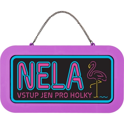 Neonová cedulka se jménem - Nela