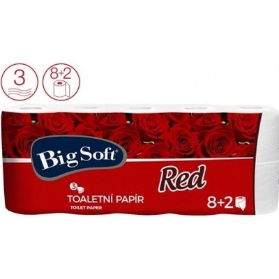 Big Soft Red 3vrstvý toaletní papír 17,6 m role 10 rolí