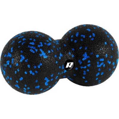 REBEL ACTIVE Duoball dvojitá masážna loptička 8cm, farba čierno-modrá, materiál EPP