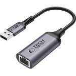 Tech-Protect Преходник USB-A 3.0 към RJ45 1000 MBPS от Tech Protect Ultraboost - Черен (5906302321841)