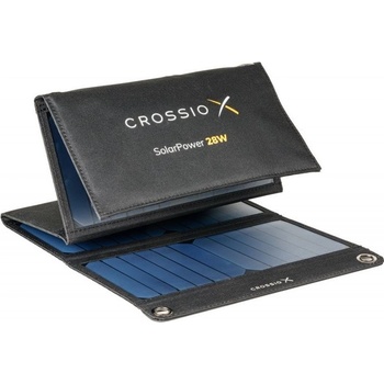Crono Crossio solární panel 3.0/ 28 W/ USB-A/ USB-C/ černý CRO-SP-28W-3