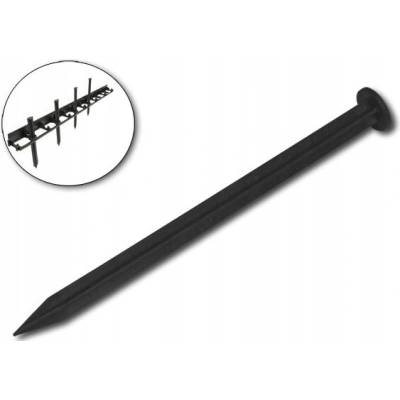 Klinec plastový čierny 1ks 25cm priemer 15mm