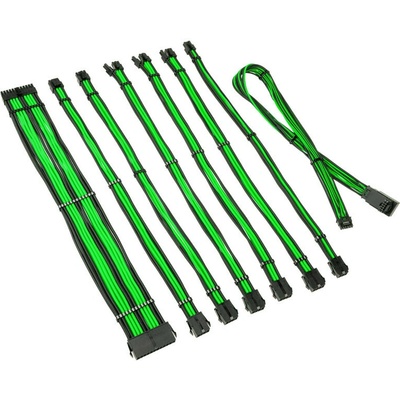 Kolink Core Pro s opletením, 12 V – 2x6, typ 1 – Venom Green COREPRO-EK-12VT1-GRN