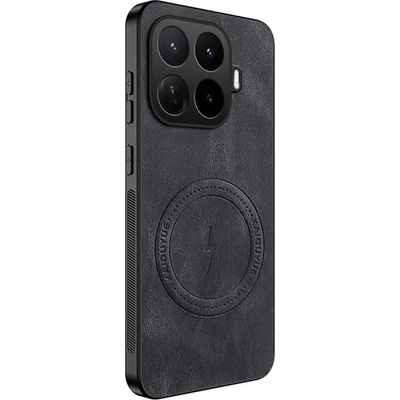 Gigapack Xiaomi 17T Pro GIGAPACK Силиконов калъф за телефон с гръб от напа кожа, MagSafe, ЧЕРЕН (GP-189528)