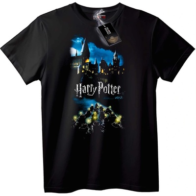 NOONEBRAND Тениска Harry Potter 'Замъкът Hogwarts' - 7XL, Black