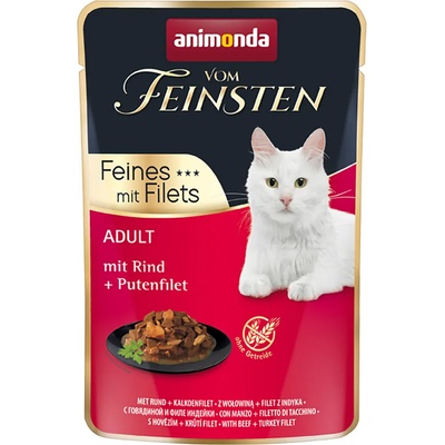 Animonda 36х85г Adult Animonda Vom Feinsten, консервирана храна за котки, с говеждо и пуешко филе