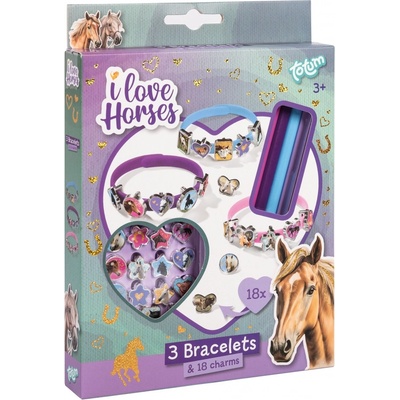 Totum Творчески комплект Totum - I Love Horses, Направи сам гривни (T073135)