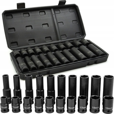 Sada kovaných nástrčných kľúčov 20 ks 1/2" 10-19mm - GEKO G10517