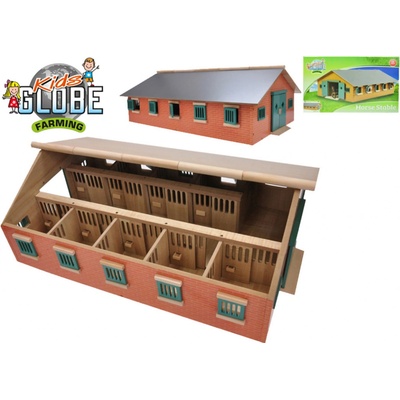 Kids Globe Stáj pro koníky 9 boxů FARMING – Zboží Dáma