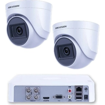HIKVISION Комплект ZK21820E 2 Камери Turret с IR Подсветка 20m (ZK21820E)