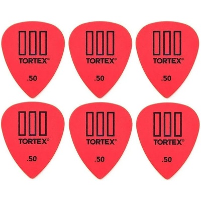 Dunlop 462R 0.50 Tortex TIII 6 Перце за китара (462R50-6PACK-SET)
