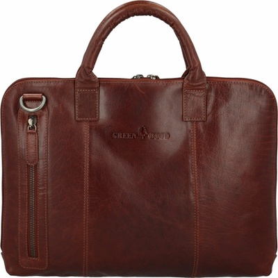 Greenwood Pánská kožená business taška Vardan hnědá – Zboží Dáma