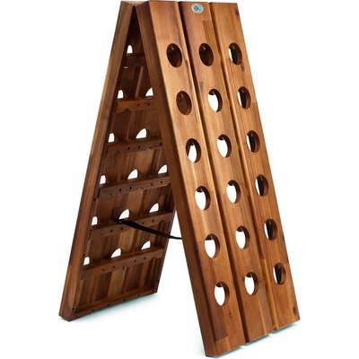 Skladací stojan na víno pre 36 fliaš v štýlovom dizajne