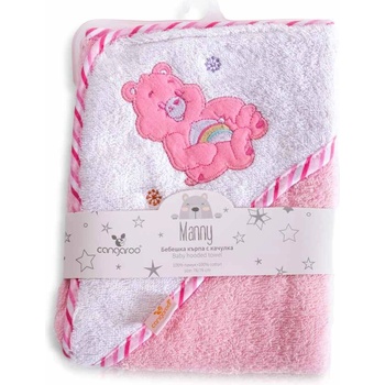 Cangaroo Бебешка хавлия Cangaroo - Manny, 76 х 76 cm, розова (110189)