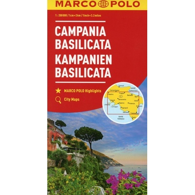 MARCO POLO Karte Kampanien Basilicata 1:200 000. Campania Basilicata. Campanie Basilicate