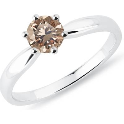 Klenota prsten s 0,5ct champagne diamantem v bílém zlatě k0191252