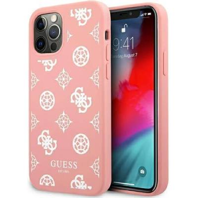 GUESS Калъф Guess Liquid Silicone White Peony за Apple iPhone 12 Pro Max, Pink (GUE001328)