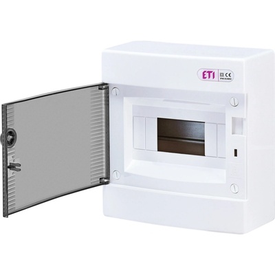 ETI Rozvádzač nástenný bytový 8M IP40 dvierka transp. 236x215x112mm ECT8PT