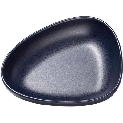 LIND DNA Hlboký tanier CURVE 22 cm, námornícka modrá, kamenina