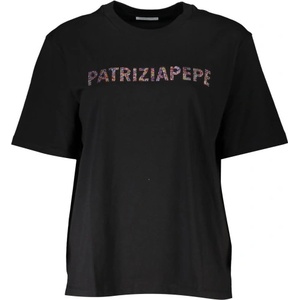 Patrizia pepe Дамска тениска с къс ръкав patrizia pepe, Цвят Черен (2m4389j089_nek103)