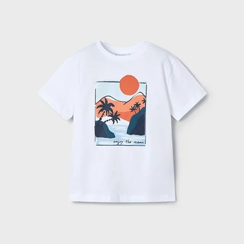 MAYORAL Тениска къс ръкав пейзаж бял цвят за мини момче Майорал