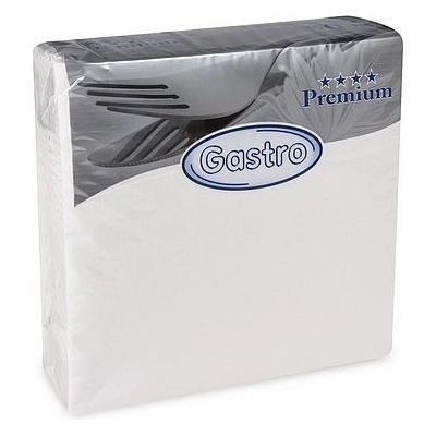 Gastro ubrousky Premium 50ks bílé 40x40cm