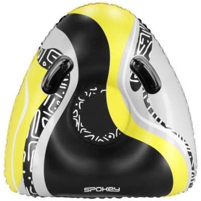 Spokey Nafukovací sněžný kluzák ve tvaru trojúhelníku K942308 Triangle černo-žluto-šedá