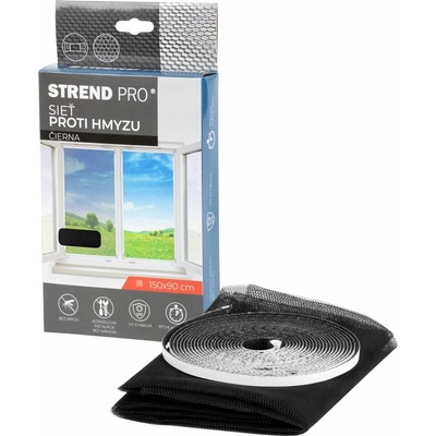 FlyScreen2¨sieť 150x090 cm, proti hmyzu a komárom, na okno, čierna PE