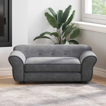 vidaXL Dog sofa 72x45x30 cm dark grey plush 171039
