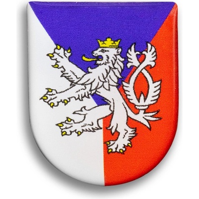 Odznak Český lev s vlajkou - farebný