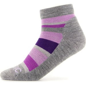 Stoic Детски туристически чорапи Stoic Kid's Merino Trekking Quarter Socks Striped Walking socks - Grey / Purple - размер 35-38 (EU) (207-0489-0213)