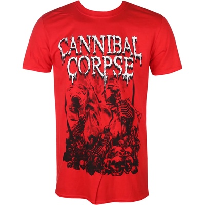 Plastic head мъжка тениска cannibal corpse - pile of skulls 2018 - red - plastic head - ph11618