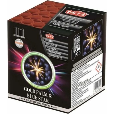 Kompaktní ohňostroj GOLD PALM & BLUE STAR 25 ran