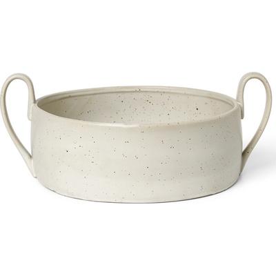 Ferm Living Mísa na ovoce Flow kamenina bílá 32 cm