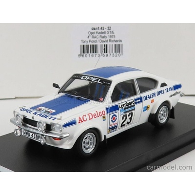 Trofeu Opel Kadett Gt/e night Version N 23 Rally Rac Lombard 1975 T.pond D.richards Bílá Modrá 1:43