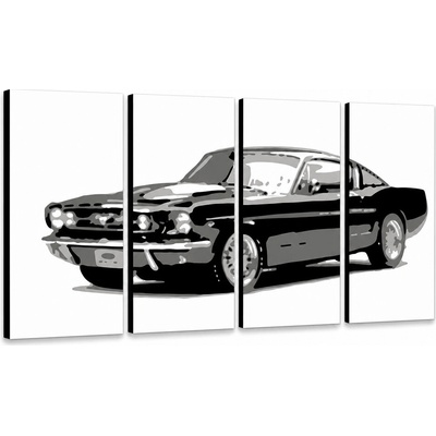 Ručne maľovaný POP Art obraz Ford Mustang - 120x60 cm