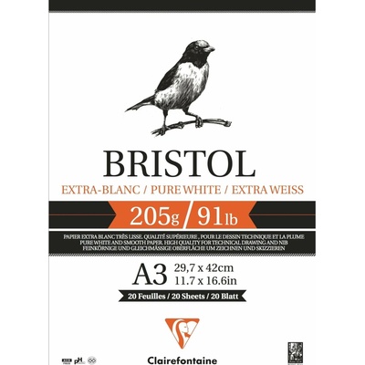 Clairefontaine Blok Bristol A3 20 listů 205 g