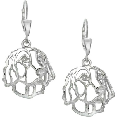 Strieborne Tlapky Írsky seter 2 strieborné náušnice 710