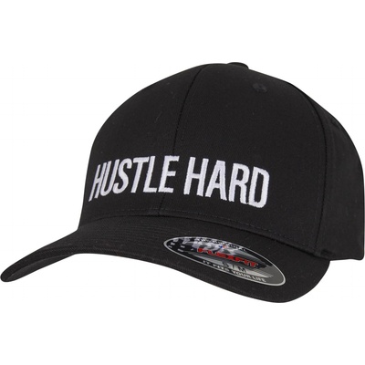 Mister Tee Шапка с козирка Hustle Wording Flexfit Cap black XXLUB-MT3275-00007 - Черен, размер S/M