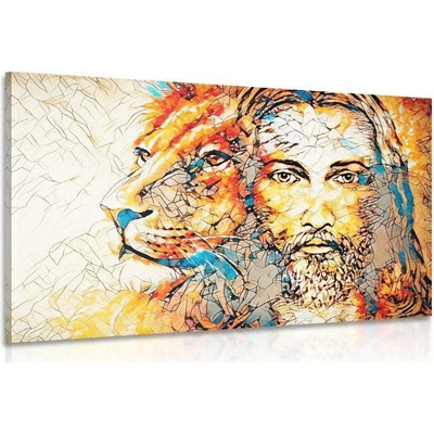 Obraz všemohoucí se lvem - 120x80