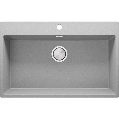 Твоят Стил Сива кухненска гранитна мивка Рига 80 XXL 780 x 500 мм