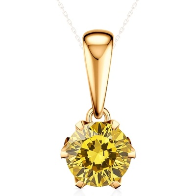 SAVICKI Висулка The Journey: злато, жълт лабораторен диамант