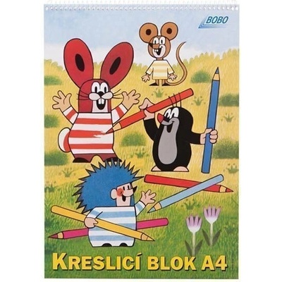 Bobo Kreslící blok KRTEK spirála A4 čistý – Zboží Dáma