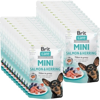 Brit Care Mini филе от сьомга и херинга в сос 24x85г