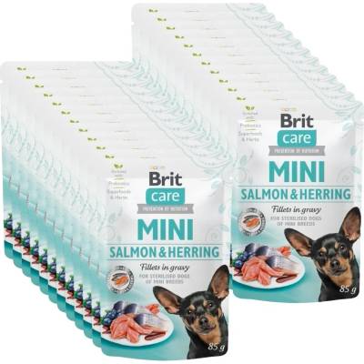 Brit Care Mini филе от сьомга и херинга в сос 24x85г