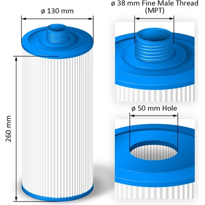 Crystalline Pool Spa Filter Filtrační kartuše SC746