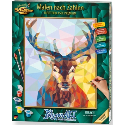 Schipper Malování podle čísel Jelen PolygonArt Hirsch 40 x 50 cm