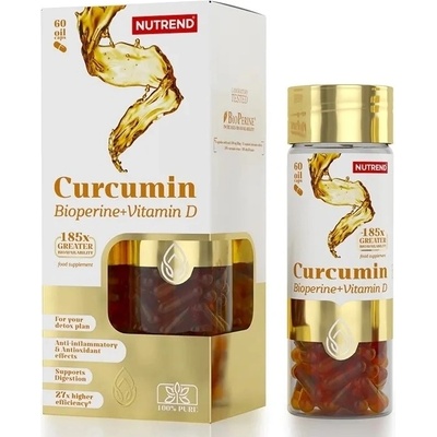 Nutrend Curcumin + Bioperine + D3, 60 капсули, Nutrend